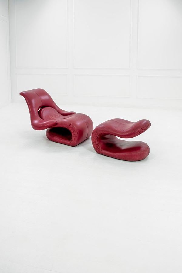 Vittorio Introini : Rara chaise longue con poggiap  - Asta Design - Incanto Casa d'Aste e Galleria