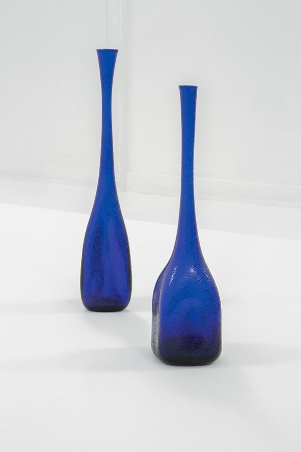 Carlo Nason : Due bottiglie
Vetro colorato   - Asta Design - Incanto Casa d'Aste e Galleria