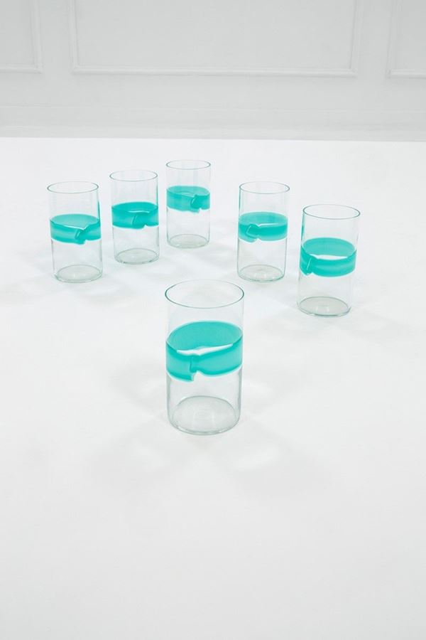 Fulvio Bianconi : Sei bicchieri
Vetro trasparen  - Asta Design - Incanto Casa d'Aste e Galleria