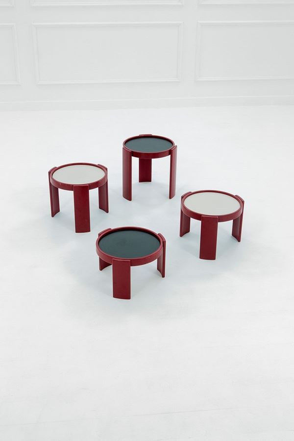 Gianfranco Frattini : Quattro tavolini impilabili
L  - Asta Design - Incanto Casa d'Aste e Galleria