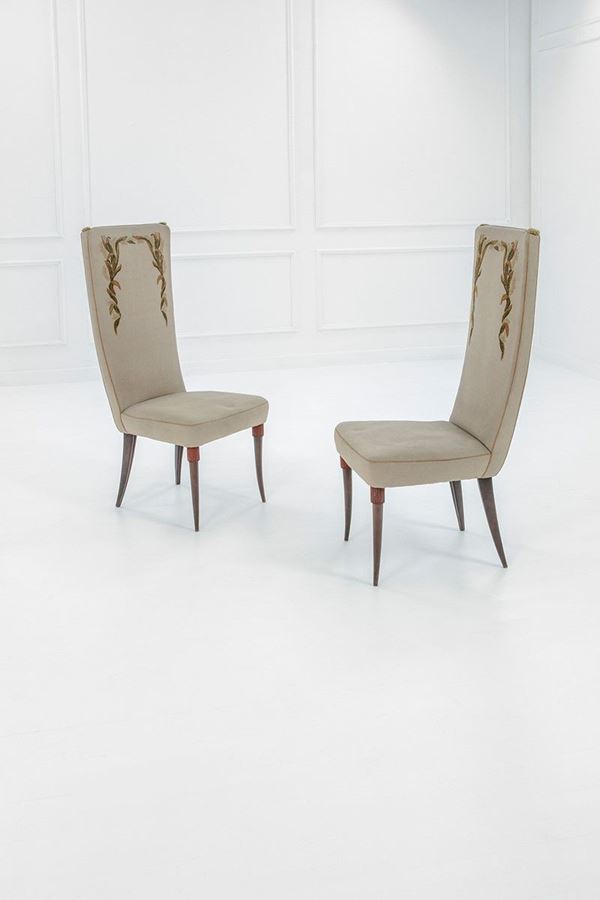 Pier Luigi Colli : Due seggioloni mod. 807
Legno  - Auction Design - Incanto Casa d'Aste e Galleria