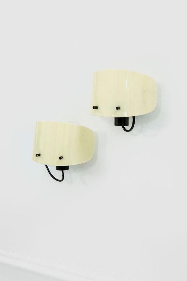 Gino Sarfatti : Due lampade da parete mod. 216  - Auction Design - Incanto Casa d'Aste e Galleria