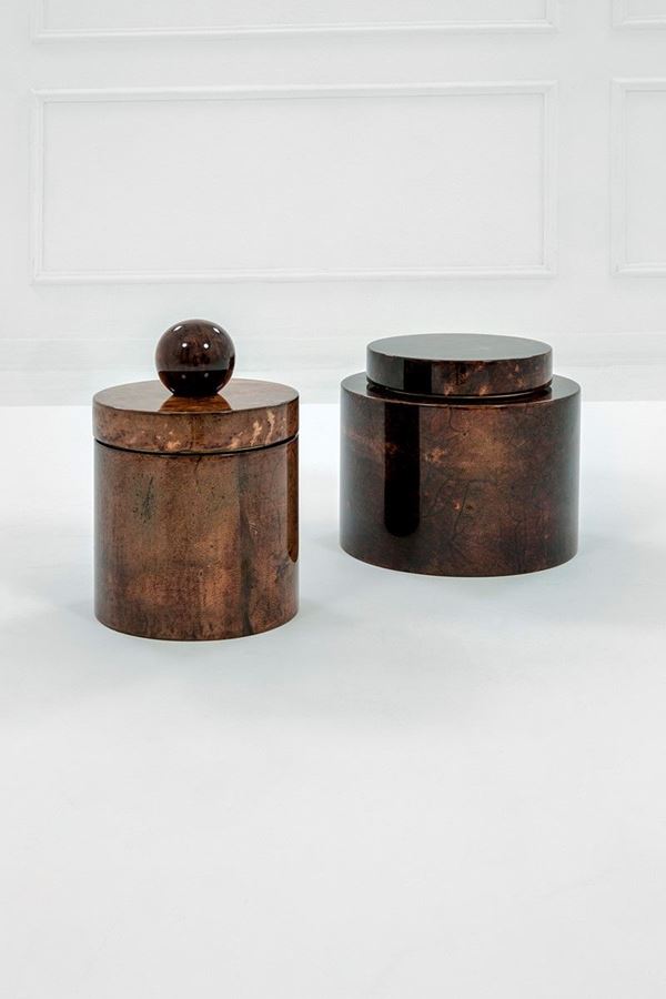 Aldo Tura : Due portaghiaccio 
Pergamena   - Asta Design - Incanto Casa d'Aste e Galleria