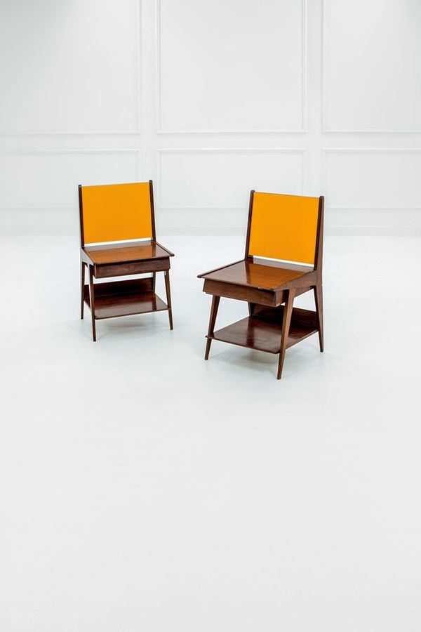 Silvio Cavatorta : Due comodini
Legno di noce, f  - Auction Design - Incanto Casa d'Aste e Galleria