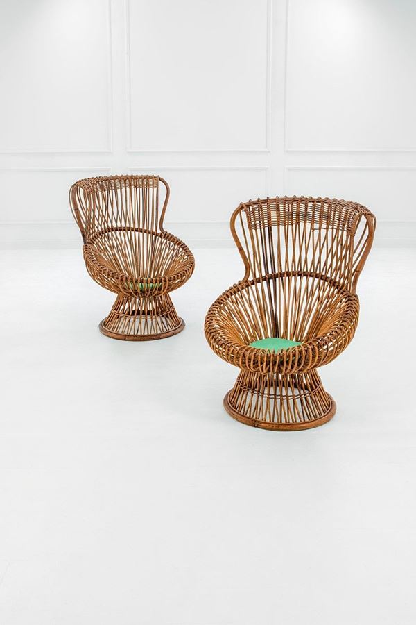 Franco Albini - Due poltrone mod. Margherita
