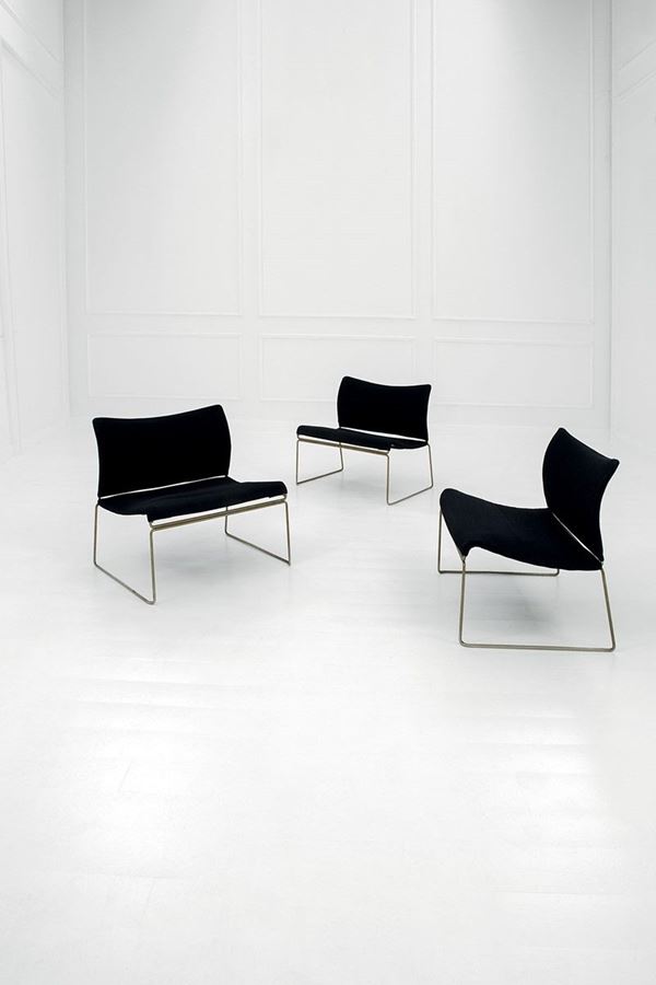 Tre poltrone impilabili mod. S  - Asta Design - Incanto Casa d'Aste e Galleria