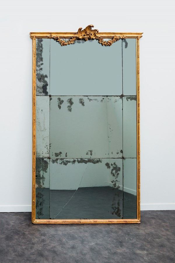 Specchiera a trumeau con corni  - Asta Antiquariato - Incanto Casa d'Aste e Galleria