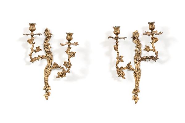 Rara coppia di appliques in br