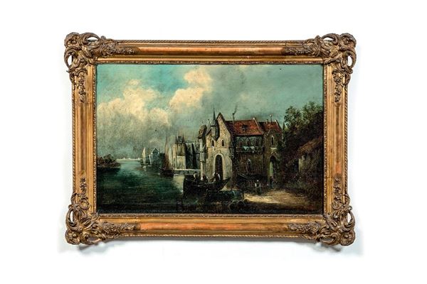 Pittore del XIX secolo
Paesag  - Asta Antiquariato - Incanto Casa d'Aste e Galleria