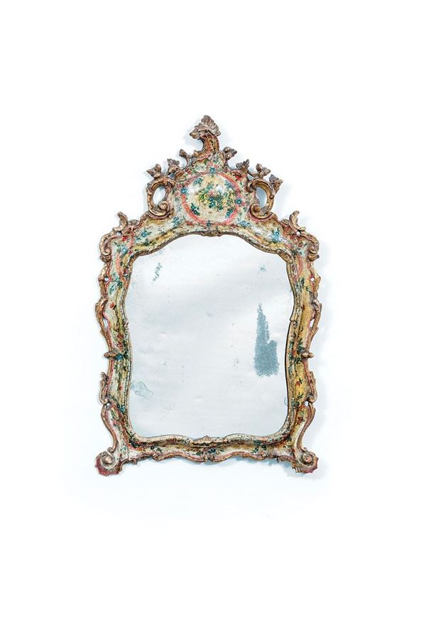 Specchiera in legno scolpito,   - Auction Antiquariato - Incanto Casa d'Aste e Galleria