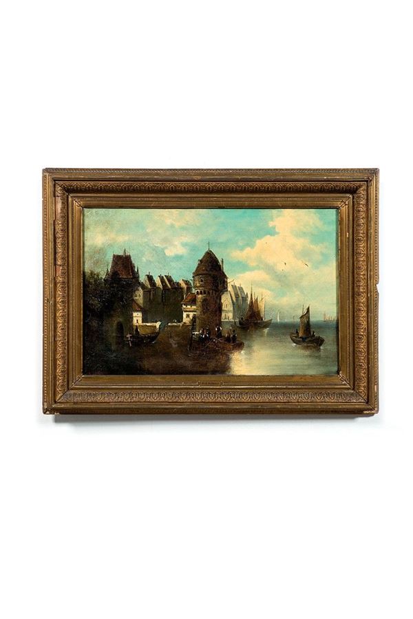 Pittore del XIX secolo
Paesag  - Asta Antiquariato - Incanto Casa d'Aste e Galleria