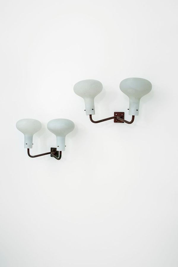 Ignazio Gardella : Due lampade da parete
Ottone,  - Asta Design - Incanto Casa d'Aste e Galleria
