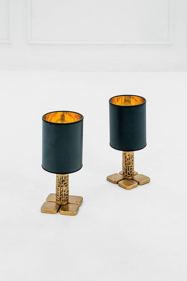 Luciano Frigerio : Due lampade da tavolo 
Fusion  - Auction Design - Incanto Casa d'Aste e Galleria