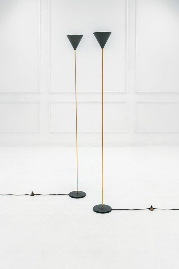 Luigi Caccia Dominioni : Due lampade da terra mod. LTE   - Asta Design - Incanto Casa d'Aste e Galleria