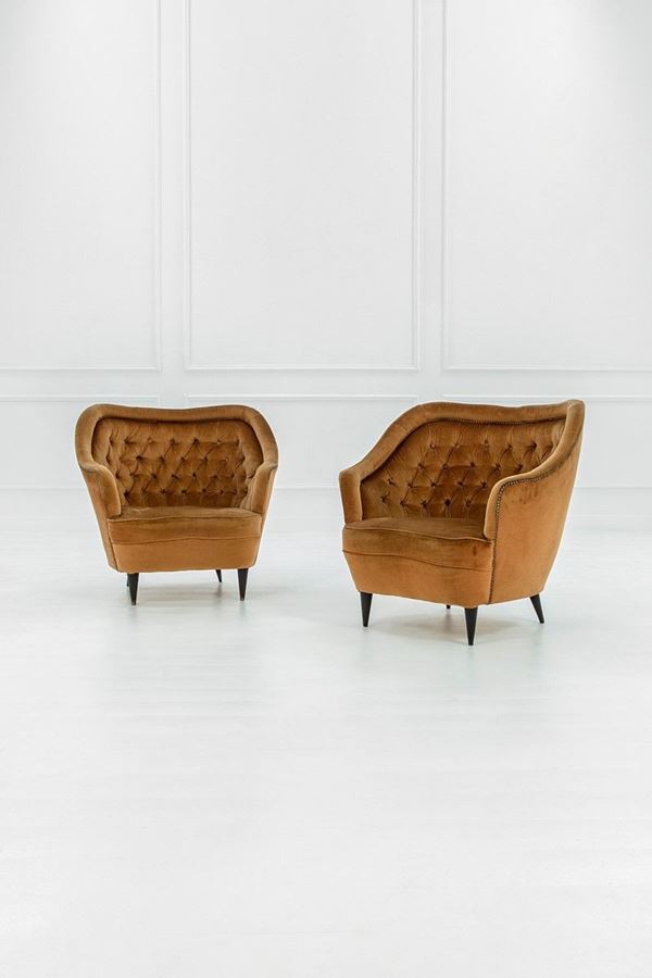 Due poltrone
Tessuto, legno t  - Auction Design - Incanto Casa d'Aste e Galleria