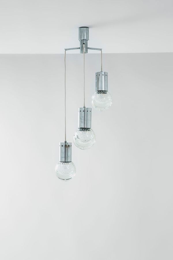 Gino Sarfatti - Lampadario
Ottone cromato, di