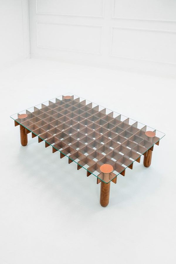 Gianfranco Frattini : Tavolo basso mod. Kyoto (varia  - Asta Design - Incanto Casa d'Aste e Galleria