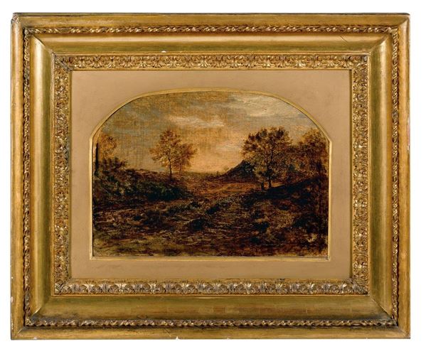 Antonio Fontanesi : Paesaggio
Olio su tela, firma  - Asta Antiquariato - Incanto Casa d'Aste e Galleria