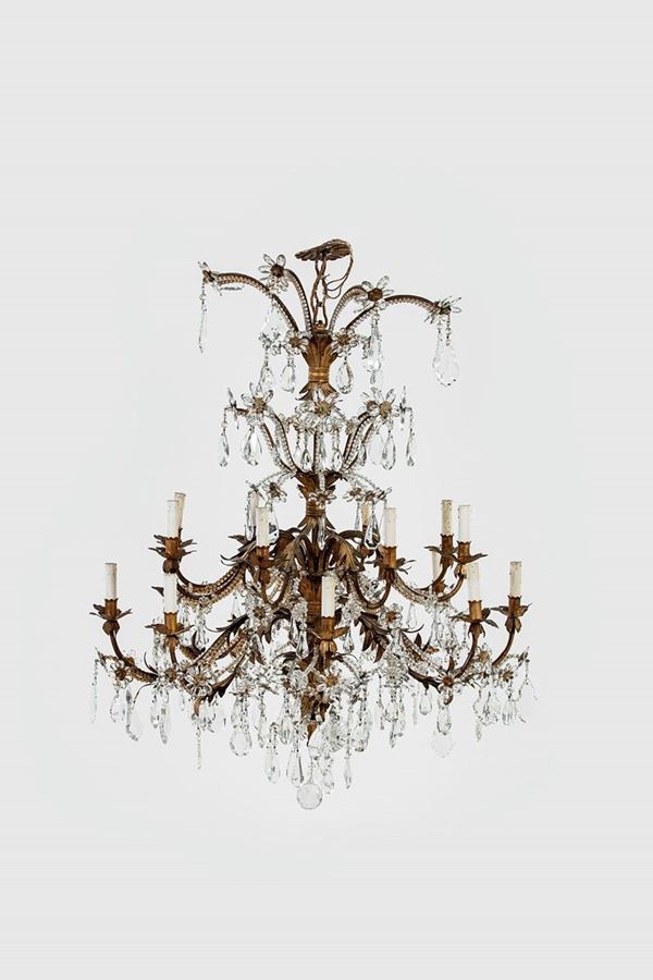 Lampadario a sedici luci dispo  - Asta Antiquariato - Incanto Casa d'Aste e Galleria