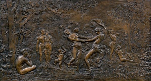 Cesare Reduzzi : Danza pagana
Altorilievo in b  - Asta Antiquariato - Incanto Casa d'Aste e Galleria
