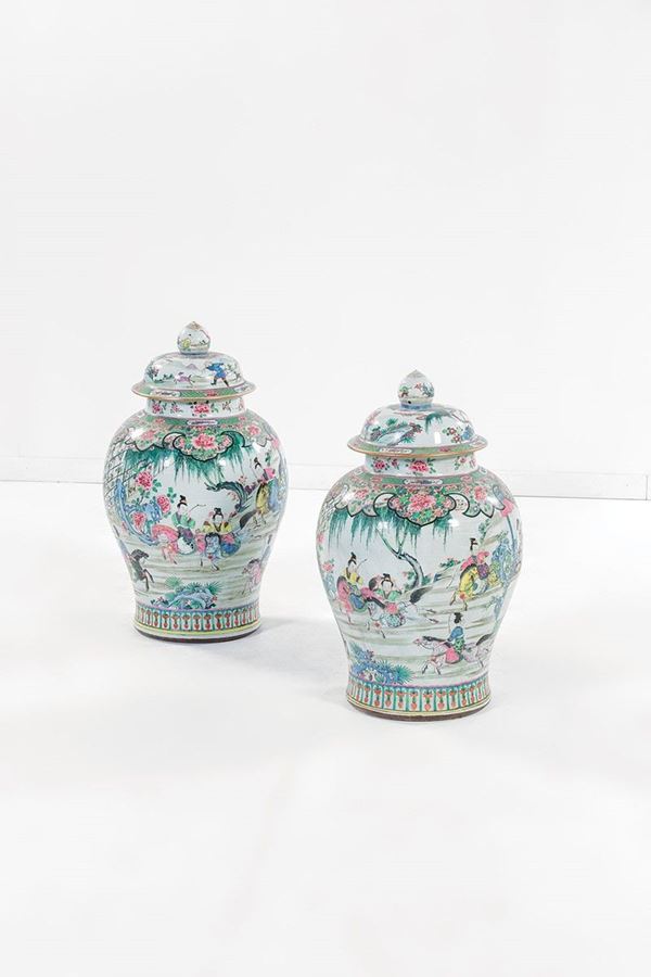 Importante coppia di potiches   - Asta Antiquariato - Incanto Casa d'Aste e Galleria