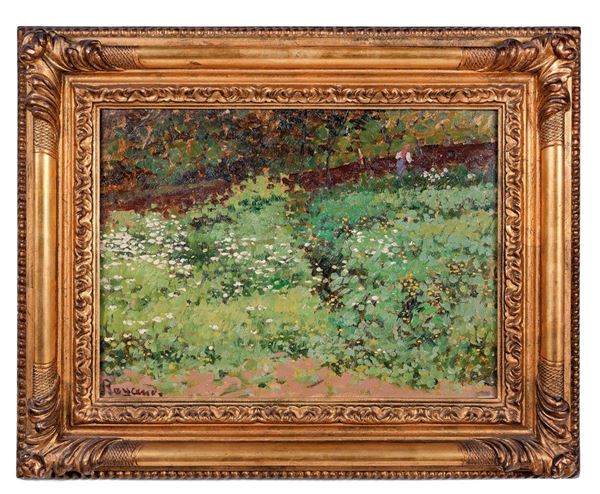 Enrico Reycend - Prato fiorito
Olio su cartone