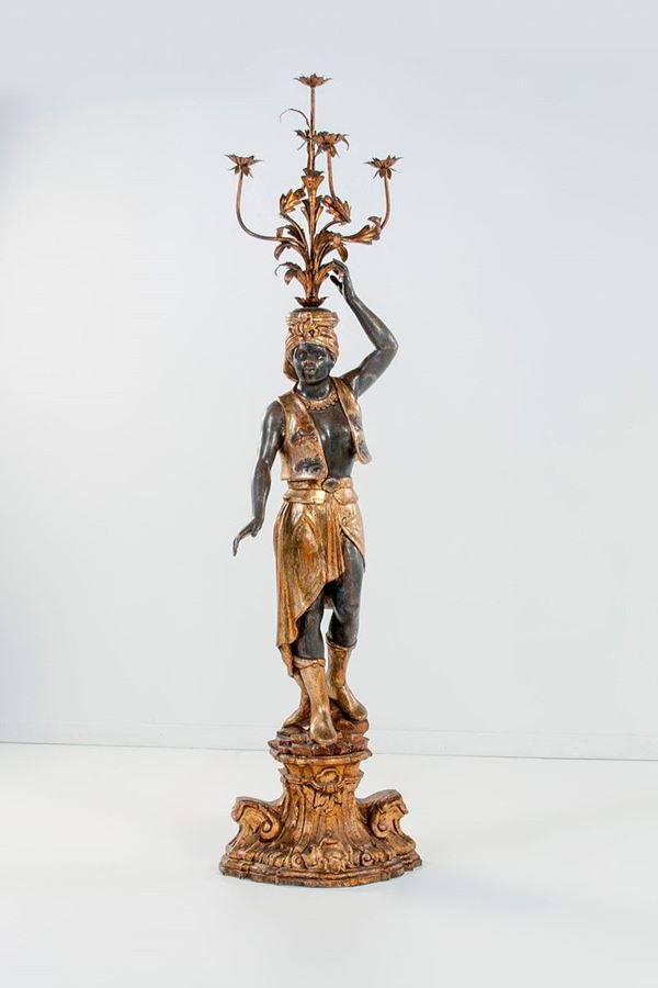 Girandole a cinque luci in fer  - Auction Antiquariato - Incanto Casa d'Aste e Galleria