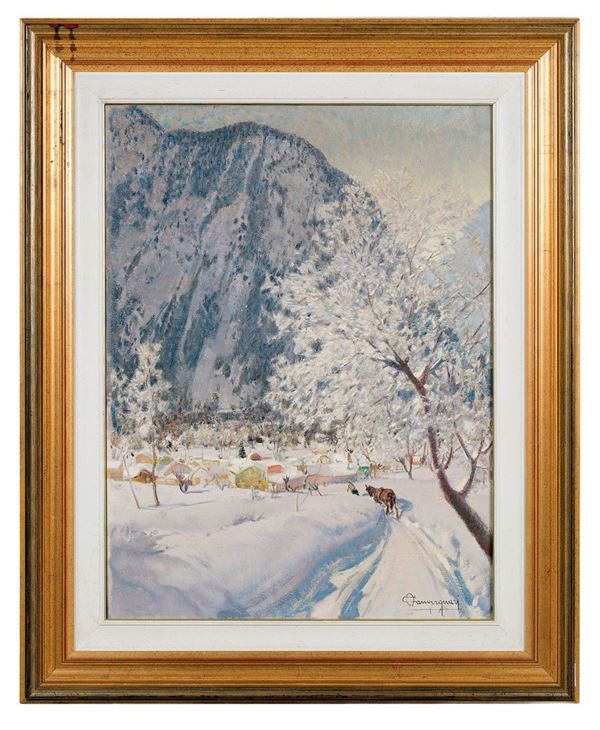 Ottorino Campagnari - Entreves sotto la neve
Olio s