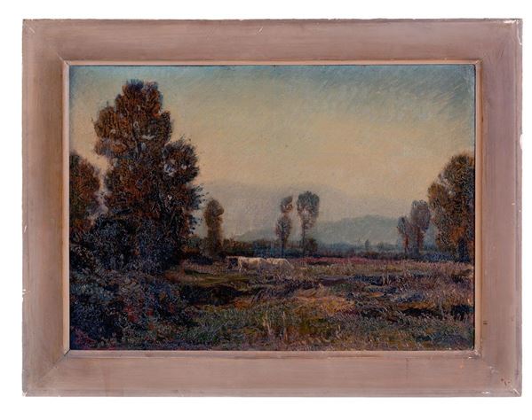 Giulio Boetto - Paesaggio con mucche al pascol