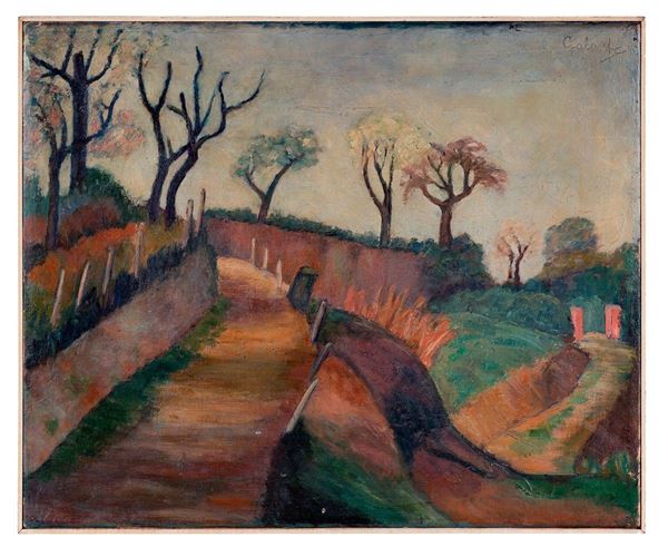 Nicola Galante : Paesaggio
Olio su tela, firma  - Asta Antiquariato - Incanto Casa d'Aste e Galleria