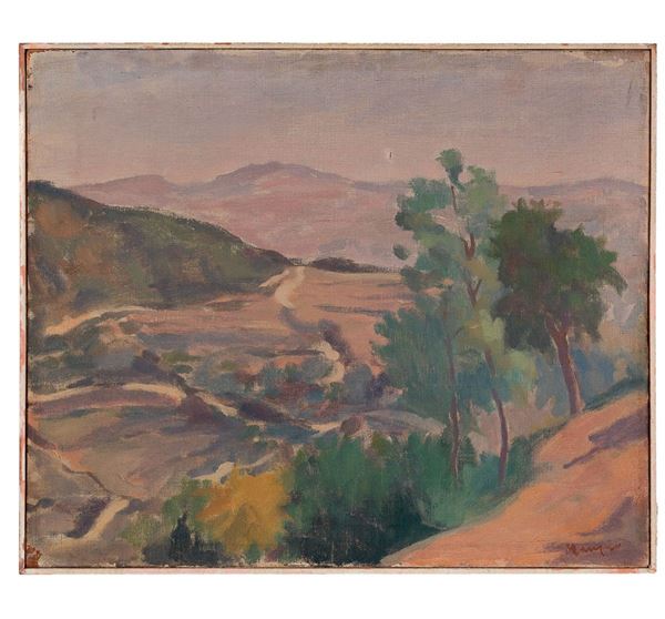 Francesco Menzio - Paesaggio collinare
Olio su t