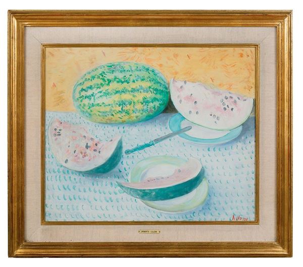 Umberto Lilloni : Natura morta con anguria
Olio  - Asta Antiquariato - Incanto Casa d'Aste e Galleria