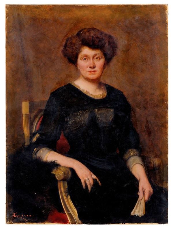 Giacomo Grosso - Ritratto di gentildonna
Olio 