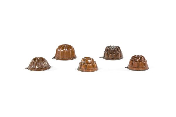 Cinque antiche forme per dolci
