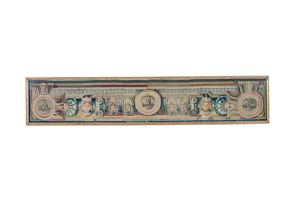 Bordura decorata a motivi di f  - Asta Antiquariato - Incanto Casa d'Aste e Galleria