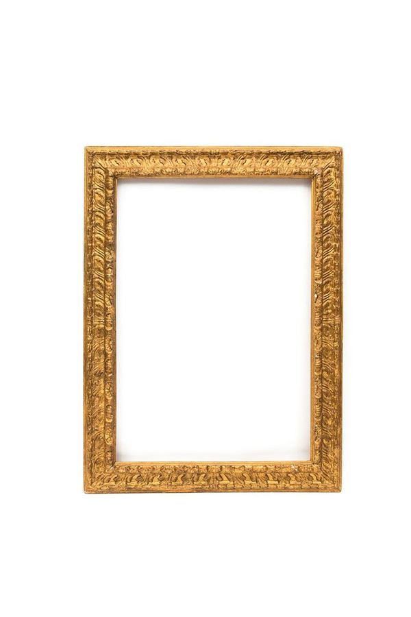 Cornice in legno dorato e scol