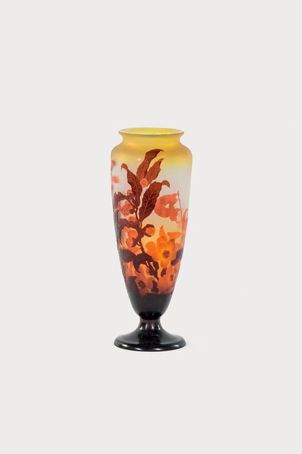 Emile Gall&#233; - Gall&#233; - Vaso in vetro doppio, 