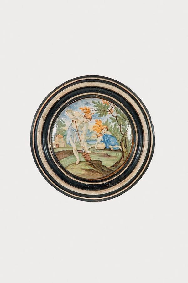 Tondo in maiolica 
Manifattur