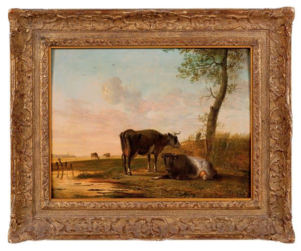Jan Kobell III - Paesaggio con armenti
Olio su