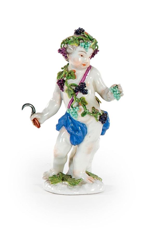 Statuina in porcellana dipinta  - Asta Antiquariato - Incanto Casa d'Aste e Galleria