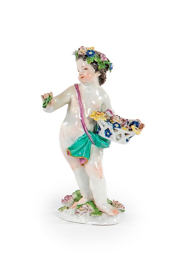 Statuina in porcellana dipinta