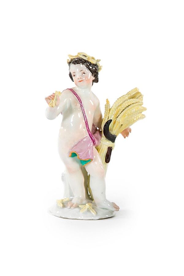 Statuina in porcellana dipinta  - Asta Antiquariato - Incanto Casa d'Aste e Galleria