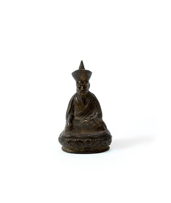Figura di Lama in bronzo a pat