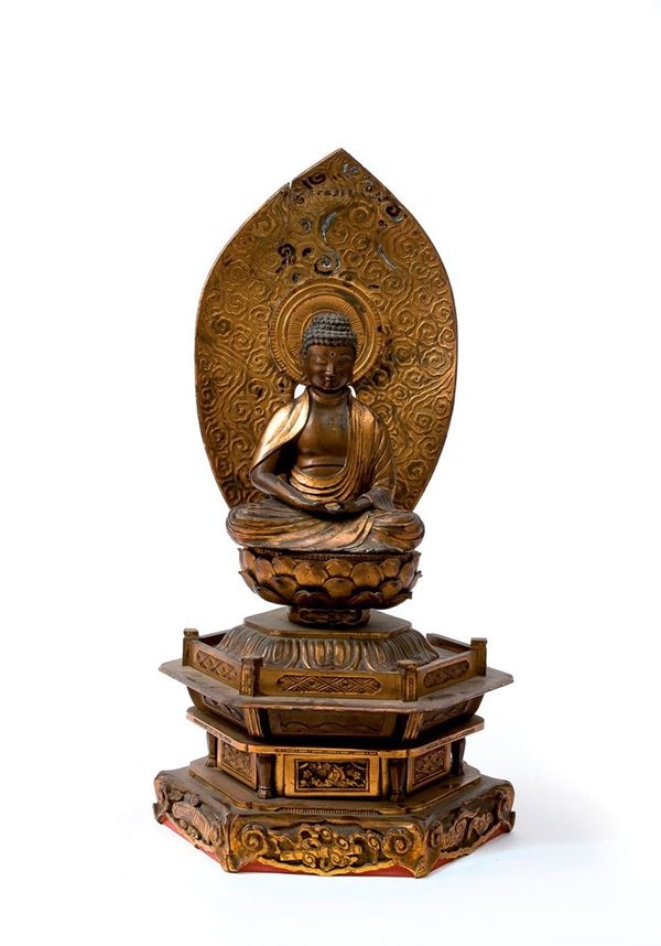 Grande figura di Buddha Amida   - Asta Antiquariato - Incanto Casa d'Aste e Galleria