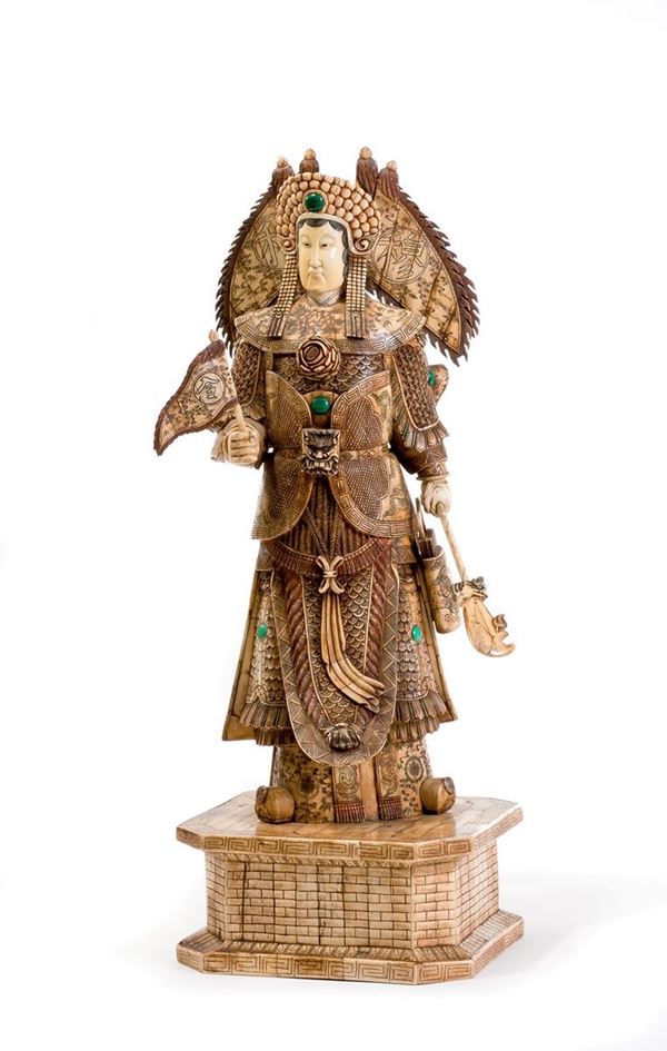Samurai in alta uniforme in av  - Asta Antiquariato - Incanto Casa d'Aste e Galleria