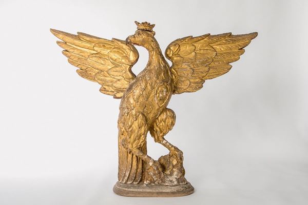 Scultura raffigurante grande a  - Asta Antiquariato - Incanto Casa d'Aste e Galleria