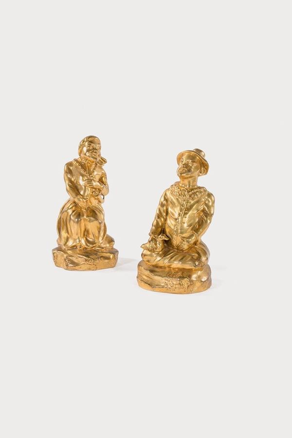 Coppia di sculture in bronzo r  - Asta Antiquariato - Incanto Casa d'Aste e Galleria