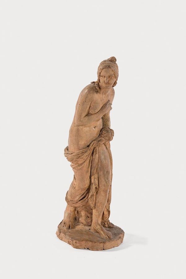 Scultura in terracotta raffigu