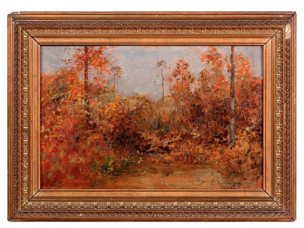 Carlo Pollonera - Bosco in autunno
Olio su tavo