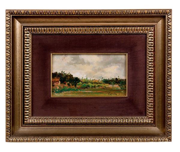 Marsilio Caprino : Paesaggio
Olio su compensato   - Auction Antiquariato - Incanto Casa d'Aste e Galleria